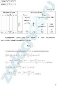 Литвинов А.Н. Механика материалов и конструкций ПГУ 2018 Задача 7 Для стальной балки, нагруженной в соответствии с расчетной схемой, из условия прочности по нормальным напряжениям подобрать размеры поперечного сечения. Расчет выполнить для четырех вариантов поперечного сечения: – двутавр; – прямоугольное с соотношением сторон ; – круглое сплошное с внешним диаметром D; – кольцевое с соотношением диаметров . Выбрать наиболее рациональное поперечное сечение и для него построить эпюры нормальных и касательных напряжений в опасных поперечных сечениях балки. Исходные данные для расчета принять по табл. 4.1 и рис. 4.5, полагая: Р = qa; m = Pa = qa² ; q = 10 кН/м; а = 1 м.