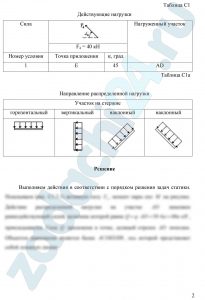 На схемах (Рис. С1.0 ÷ С1.9) представлены по три способа закрепления конструкции, состоящей из двух прямолинейных стержней, жестко скрепленных между собой в точке С. Задаваемая нагрузка и размеры во всех трех случаях одинаковы